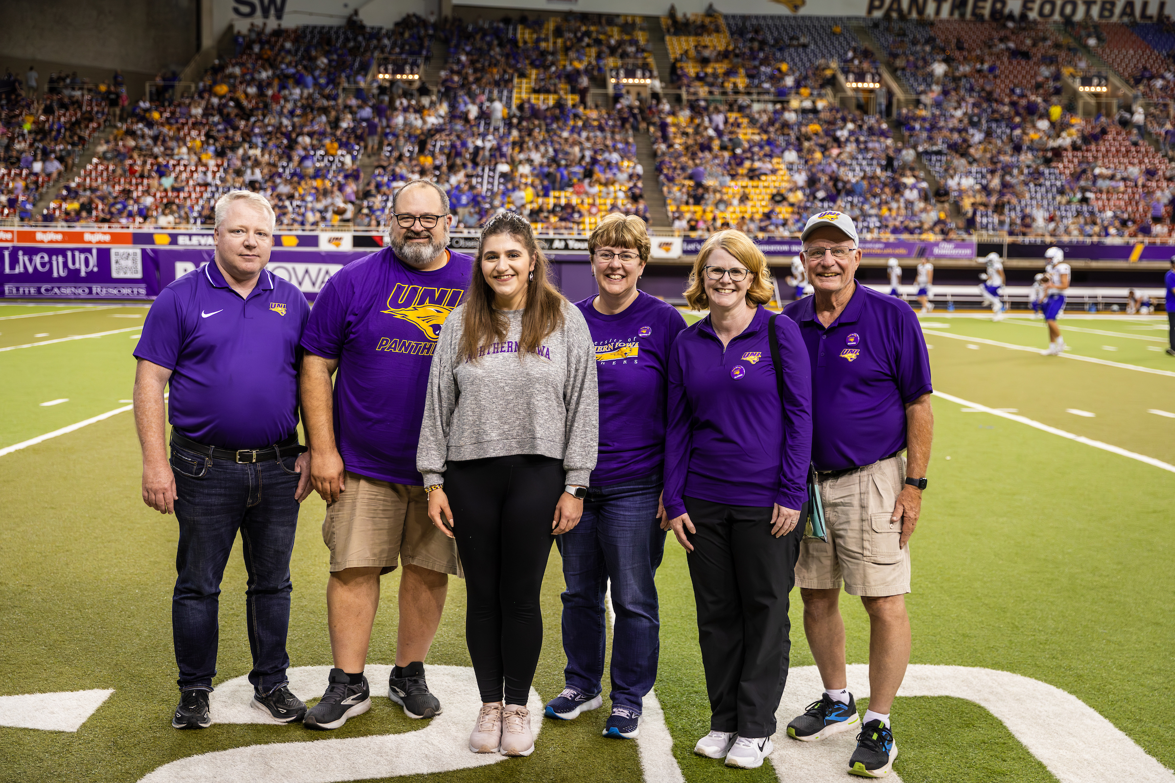 Waggoner family at UNI Football game